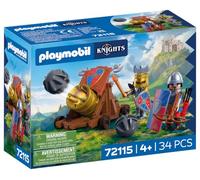 PLAYMOBIL | Cavalieri | Cannone dei Cavalieri del Leone | Cannone con 2 cavalieri e funzione di sparo | Giocattolo per bambini dai 4 anni in su | 72115