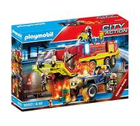 PLAYMOBIL City Action 70557, Camion dei Vigili del Fuoco, con luci e Suoni, dai 4 ai 10 Anni