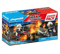 PLAYMOBIL City Action 70907 Starter Pack Esercitazione dei Pompieri, Giocattoli per Bambini dai 4 Anni