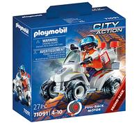 PLAYMOBIL City Action 71091 Quad unità di Soccorso, con Motore Pull-Back, Giocattoli per Bambini dai 4 Anni