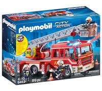 PLAYMOBIL City Action 9463, Autoscala dei Vigili del Fuoco con luci e suoni, Dai 5 anni