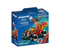 Playmobil City Action - quad di salvataggio con personaggio e motore pull-back