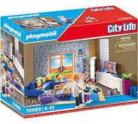 PLAYMOBIL City Life 70989 Soggiorno, con Effetto Luce, Giocattoli per Bambini dai 4 Anni