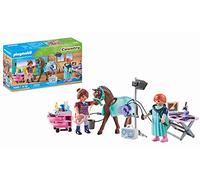 PLAYMOBIL Country 71241 Veterinaria del maneggio, Cavallo e Macchina a Raggi X Mobile per maneggio, Giocattolo per Bambini dai 4 Anni in su