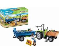 Playmobil Country 71249 Trattore con rimorchio, in assete per il trasport...