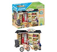 PLAYMOBIL Country 71250 Bottega agricola Aperta 24 Ore su 24, Bicicletta con rimorchio, Negozio di Prodotti agricoli biologici, Giocattolo sostenibile per Bambini dai 4 Anni in su
