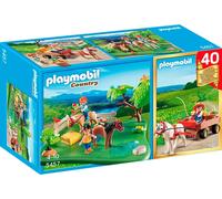 Playmobil Country Cavalieri Con Pony E Carrozza 5457 Compleanno 40 Anni