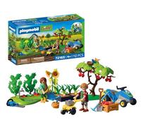 PLAYMOBIL | Country | Orto idilliaco | Set giardino con tosaerba cavalcabile, verdure da raccogliere e molti accessori | Per bambini da 4 anni | 72165