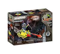 PLAYMOBIL Dino Rise 70930 Carrello Lanciarazzi, Combinabile con i Veicoli ferroviari, Giocattoli per Bambini a Partire