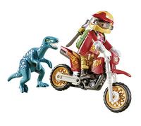 Playmobil Dinos 9431 Moto da cross e raptor