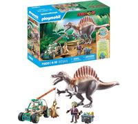 PLAYMOBIL | Dinos | Attacco del Spinosauro sull'escavazione di dinosauri | Set di gioco con dinosauri | Giocattolo d'azione | Giocattolo avventuroso per bambini dai 4 anni in su | 71820