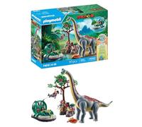 PLAYMOBIL | Dinos | Incontro con il Brachiosauro e Hovercraft | Set di Gioco con