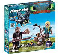 PLAYMOBIL Dragons 70040, Hiccup e Astrid con Baby Dragon