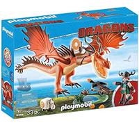 PLAYMOBIL DreamWorks Dragons 9459, Moccioso e Zannacurva, Dai 4 anni
