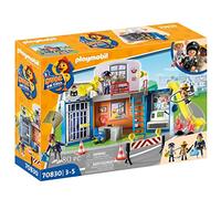 PLAYMOBIL Duck ON Call 70830 Centrale Operativa Mobile, con Stazione dei Pompieri e Stazione di Polizia, Pieghevole, Giocattoli per Bambini dai 3 Anni