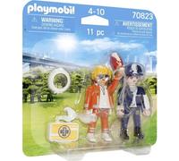 PLAYMOBIL Duo Pack 70823 Dottore e poliziotta Giocattolo per Bambini dai 4 Anni