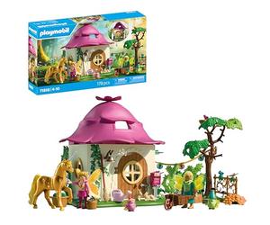 PLAYMOBIL Fairy Home with Golden Unicorn and Stable Set da gioco con statuine
