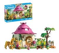 PLAYMOBIL Fairy Home with Golden Unicorn and Stable Set da gioco con statuine, Casa delle fate con unicorno dorato e stalla