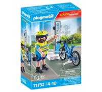 Playmobil Figura Della Pattuglia In Bicicletta