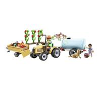 Playmobil Gioco Di Costruzione Trattore Con Rimorchio E Serbatoio D´acqua