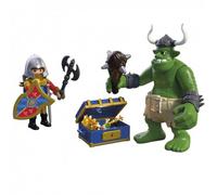Playmobil Gioco Di Costruzione Troll With Lion Knight Treasure