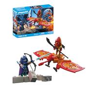 PLAYMOBIL Hero Drone vs. Evil Ninja Set da gioco con statuine, Drone degli eroi contro ninja cattivo