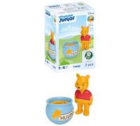 Playmobil Junior & Disney 71695 Winnie the Pooh e il vasetto di miele, funzione di rotazione, giocattolo sostenibile realizzato in plastica a base vegetale, giocattolo per bambini dai 12 mesi in su