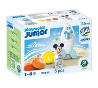 PLAYMOBIL JUNIOR & Disney Razzo di Topolino e avventura spaziale, Giocattolo sostenibile da 1 anno, Regalo per i più piccoli, Favorisce l'immaginazione e il primo apprendimento, 71771