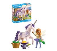 PLAYMOBIL Lucky Lavender Collectible Unicorn with Fairy Set da gioco con statuine, Unicorno lavanda fortunata da collezione con fata