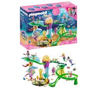 PLAYMOBIL Magic 70094 Palazzo delle Sirene con cupola luminosa, mondo magico delle sirene, giocattolo per bambini dai 4 anni in su, Padiglione di corallo con cupola luminosa