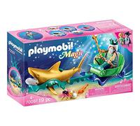 PLAYMOBIL Magic 70097, Re dei Mari con Carrozza e Squalo per Bambini dai 4 Anni