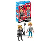 Playmobil miraculous 71337: adrien & chat noir per bambini dai 4 anni
