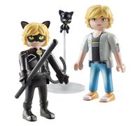 Playmobil miraculous 71337: adrien & chat noir per bambini dai 4 anni