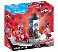 PLAYMOBIL Miraculous Giro in bicicletta a Parigi, Giocattoli per bambini dai 4 anni in su, Incoraggia la creatività e il gioco di ruolo, Figura con accessori e set di gioco dettagliato, 71864