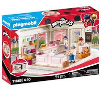 PLAYMOBIL Miraculous Panificio francese, Giocattoli dai 4 anni in su, Regalo per bambini, Incoraggia la creatività e il gioco di ruolo, Panificio da ricreare e caratteristiche di gioco interattive