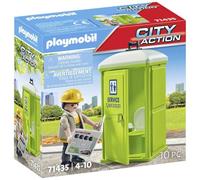 Playmobil 71435 City Life Portable Toilet, City Cleaner Educational Toy, Imagina