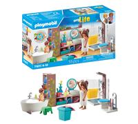 PLAYMOBIL myLife 71611 Bagno con vasca, include due personaggi e Bagno con vasca
