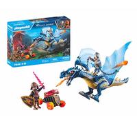 PLAYMOBIL Novelmore 71644 Combattimento con Drago, Include Due Cavalieri e Accessori per Avventure epiche, Giocattolo per Bambini dai 4 Anni in su