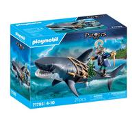 PLAYMOBIL | Pirati | Pirata e squalo gigante | Giocattoli pirata | Personaggio pirata | Giocattoli per bambini dai 4 anni in su | 71793