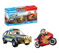 PLAYMOBIL Police Pick-Up Truck Pursuit Set da gioco con statuine, Inseguimento