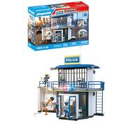 PLAYMOBIL Police Station with Investigation Room Set da gioco con statuine, Stazione di polizia con sala interrogatori