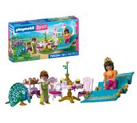 PLAYMOBIL | Princess | Una visita da lontano | 2 principesse con tappeto volante e festa del tè | Stimola la creatività | Giocattolo principessa dai 4 anni in su | 72054