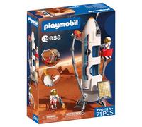 PLAYMOBIL Space ESA Mars Research Rocket | Razzo modulare con rampa di lancio e 2 astronauti | Set di giocattoli spaziali di alta qualità | Per bambini dai 4 anni in su | 72011