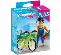 Playmobil- Special Plus Handyman with Bike-Building Figures, 4791