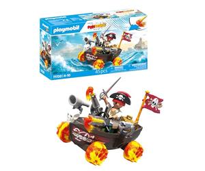 PLAYMOBIL Speedy Pirate Ship Set da gioco con statuine, Barca dei pirati sfrecciante