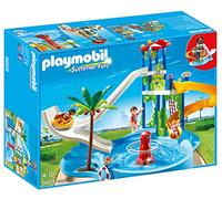 PLAYMOBIL Summer Fun 6669, Torre degli Scivoli con Piscina, 3 Pezzi