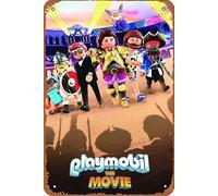Playmobil - Targa in metallo con scritta "The Movie Movi", 20,3 x 30,5 cm, decorazione da parete vintage retrò