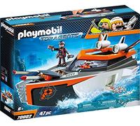 PLAYMOBIL Top Agents 70002, Motoscafo Turbo dello Spy Team, dai 6 Anni