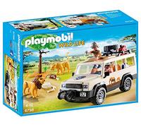 PLAYMOBIL Wild Life 6798, Fuoristrada nella Savana con Leoni, dai 4 Anni