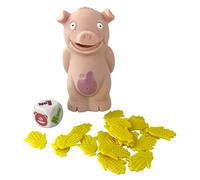 PlayMonster Stinky Pig Game - Gioco per bambini veloce e musicale attivo con suoni divertenti, tira i dadi e passalo velocemente prima che si muova - Per bambini dai 6 anni in su, bianco